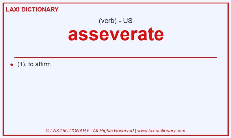 Definition asseverate in American English