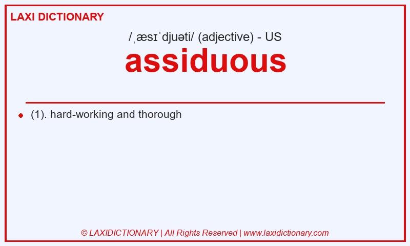 Definition assiduous in American English