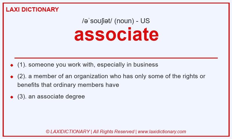 Definition associate in American English