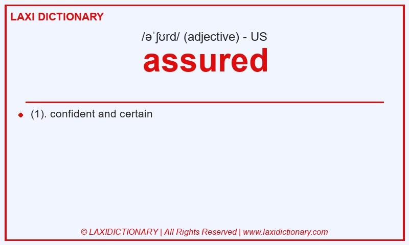 Definition assured in American English