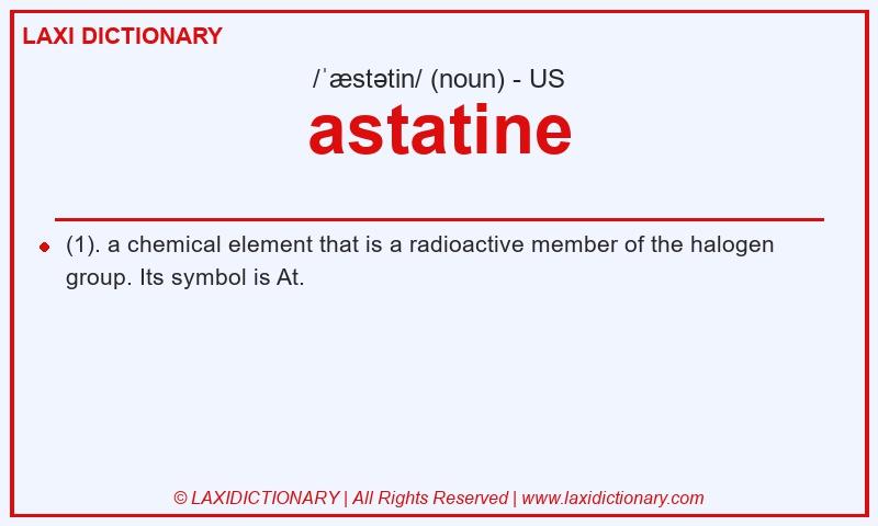 Definition astatine in American English