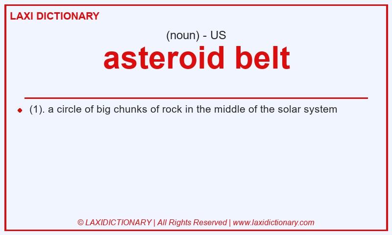Definition asteroid belt in American English