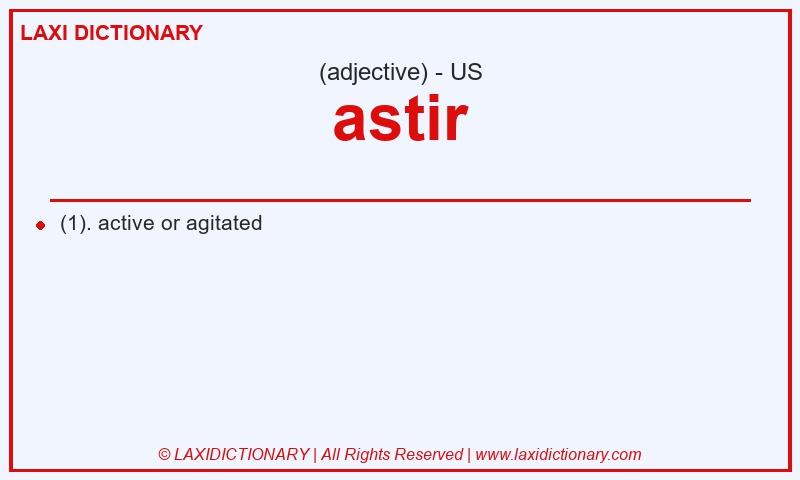 Definition astir in American English