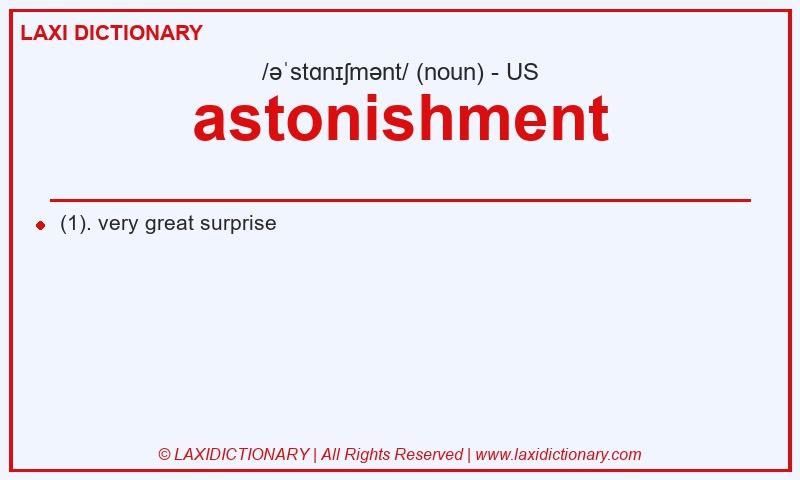 Definition astonishment in American English