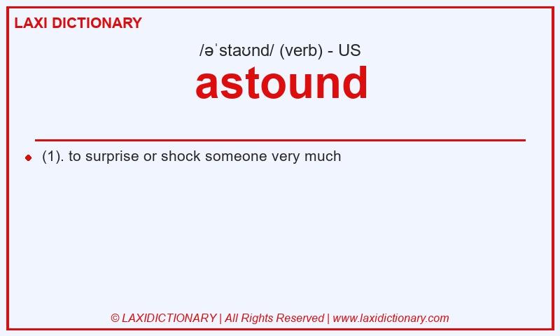 Definition astound in American English