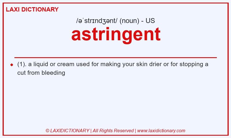 Definition astringent in American English