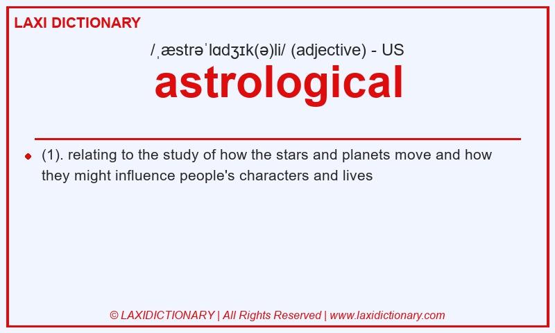 Definition astrological in American English