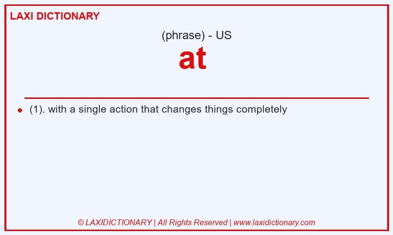 Definition at in American English