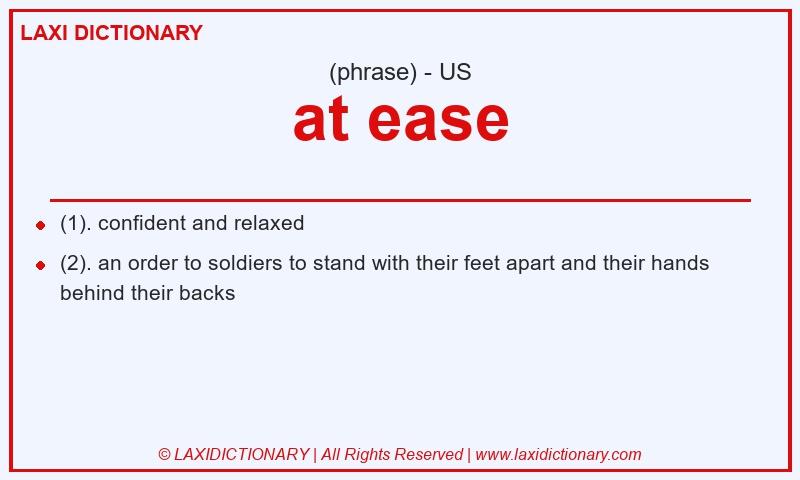 Definition at ease in American English