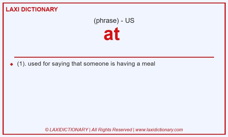 Definition at  in American English