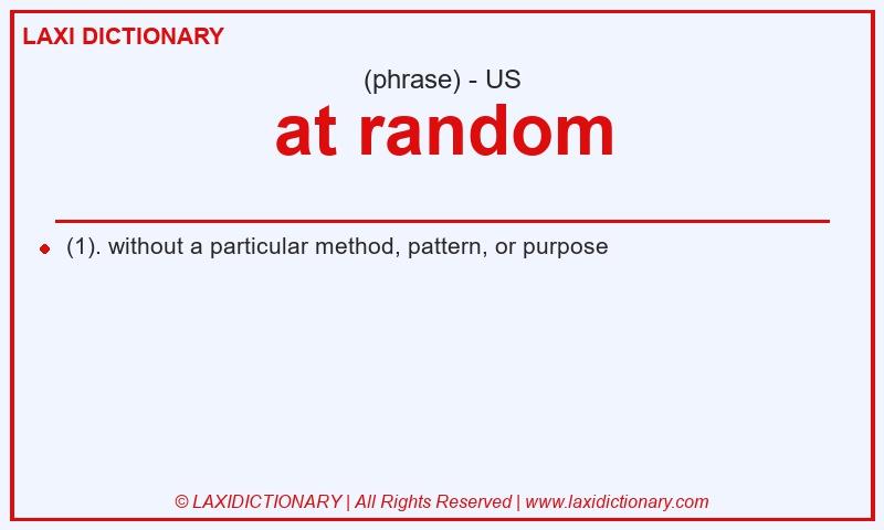 Definition at random in American English