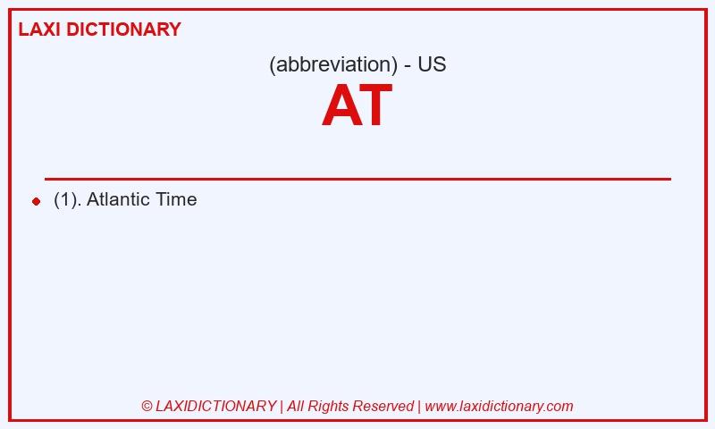 Definition AT in American English