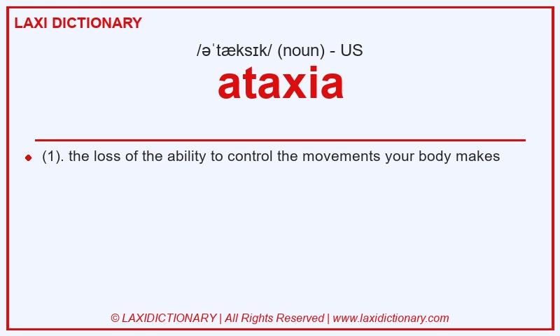 Definition ataxia in American English