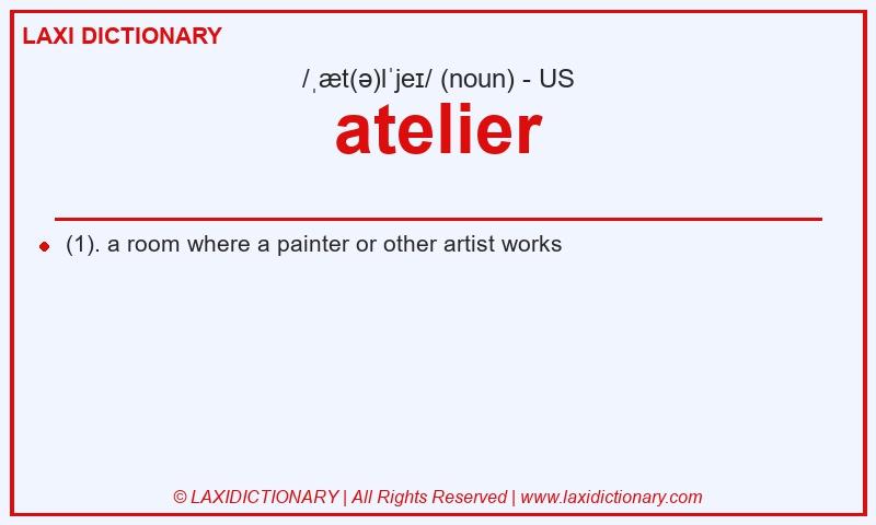 Definition atelier in American English