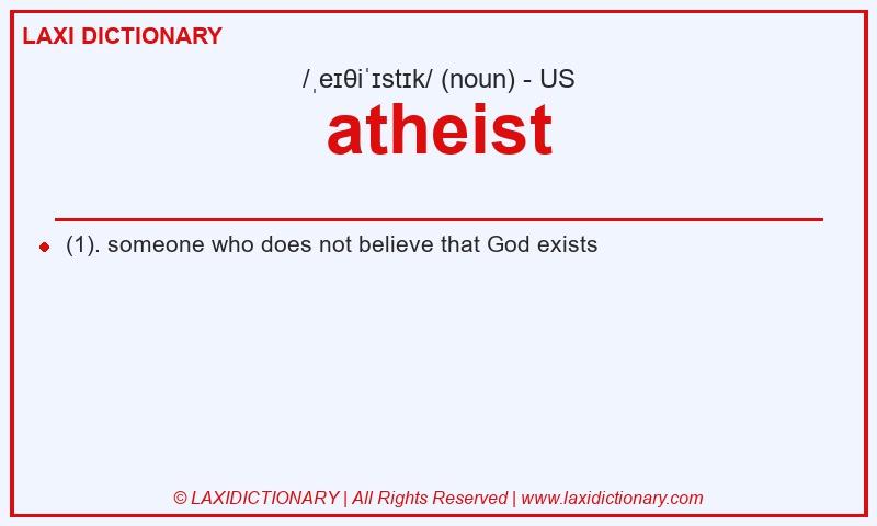 Definition atheist in American English