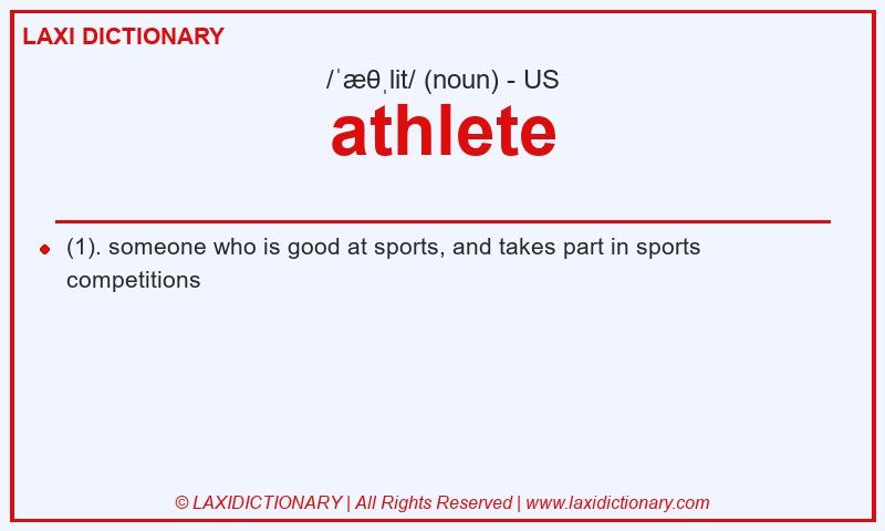 Definition athlete in American English