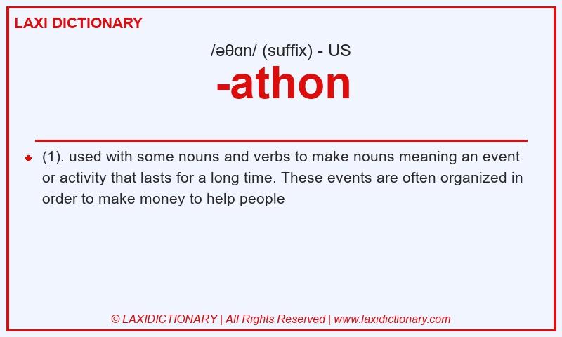 Definition -athon in American English