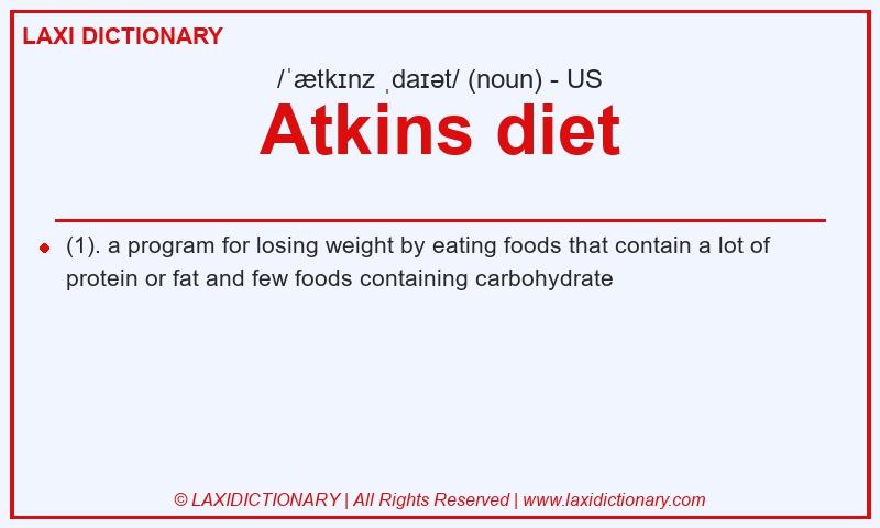 Definition Atkins diet in American English