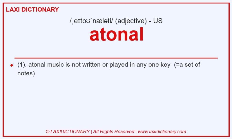 Definition atonal in American English