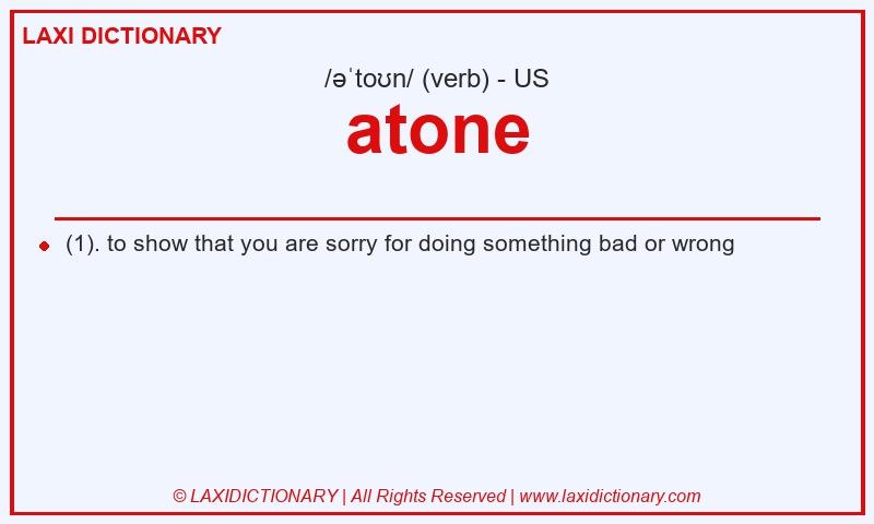 Definition atone in American English