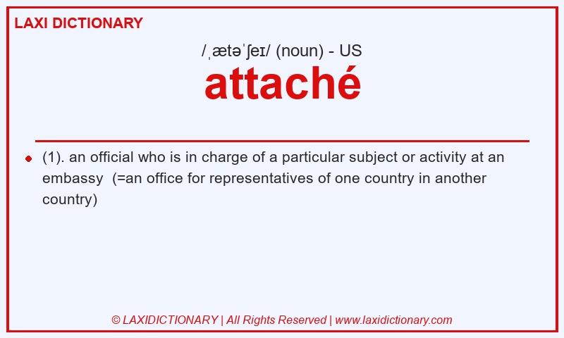 Definition attaché in American English