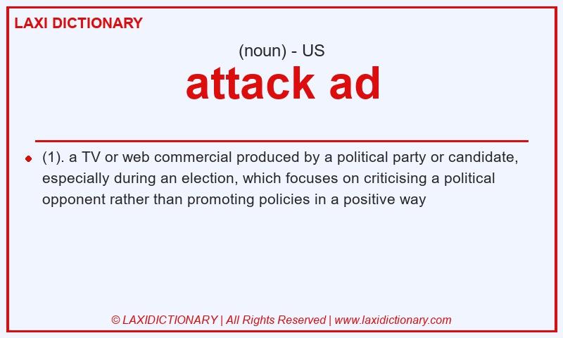 Definition attack ad in American English