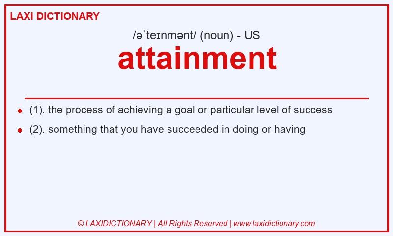 Definition attainment in American English