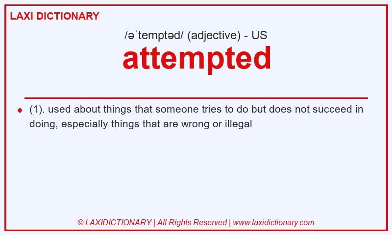Definition attempted in American English