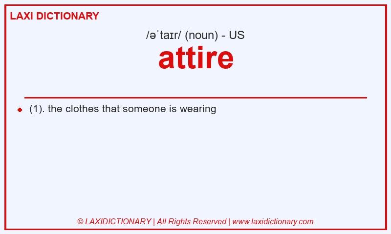 Definition attire in American English