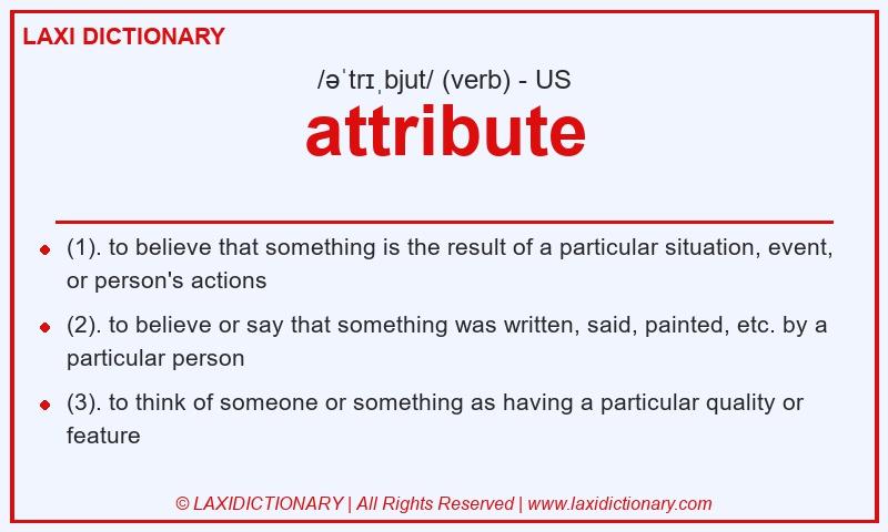 Definition attribute in American English