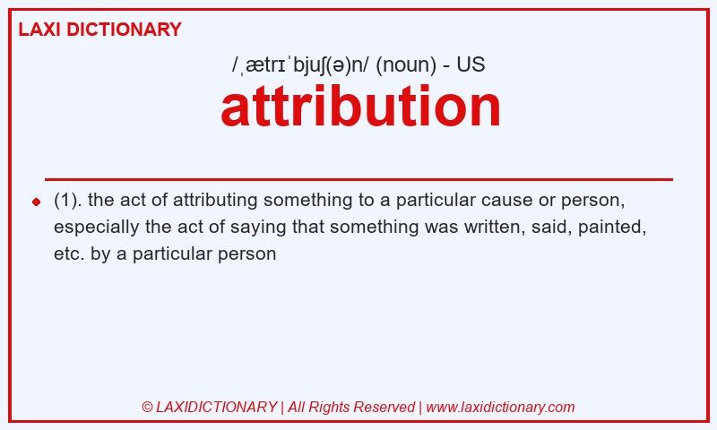 Definition attribution in American English