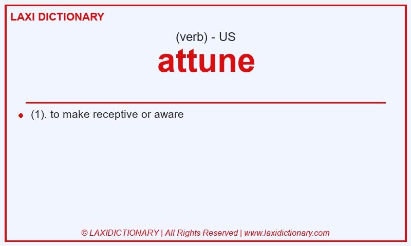 Definition attune in American English