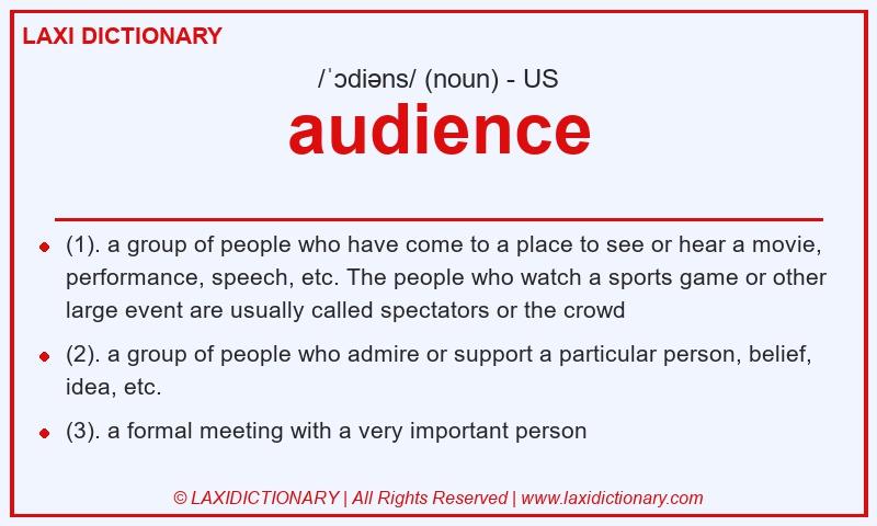 Definition audience in American English