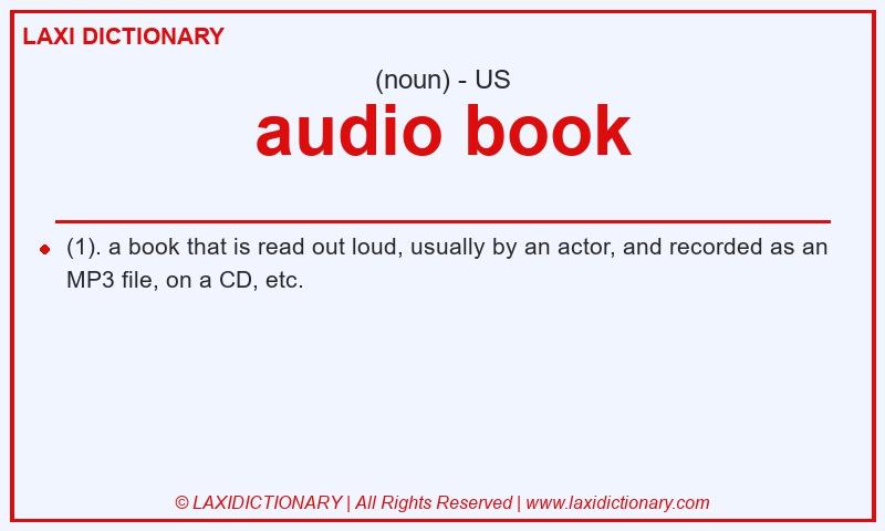 Definition audio book in American English