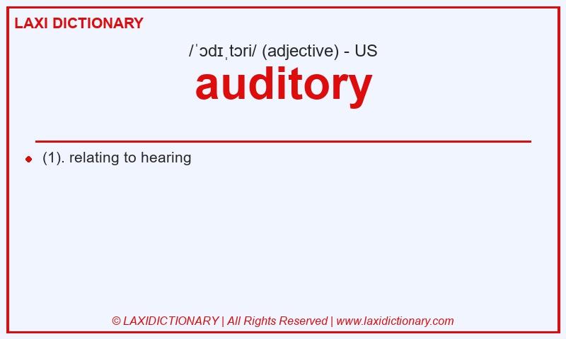 Definition auditory in American English