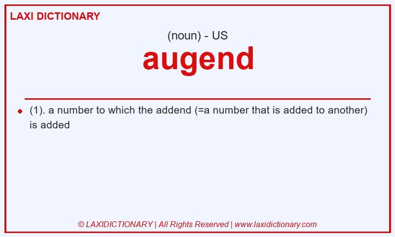 Definition augend in American English