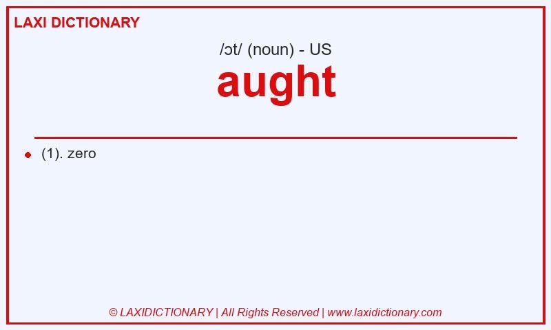 Definition aught in American English
