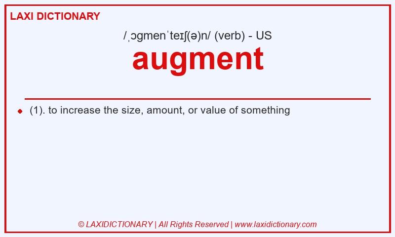 Definition augment in American English