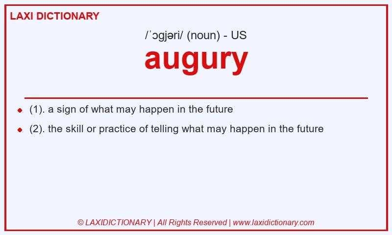 Definition augury in American English