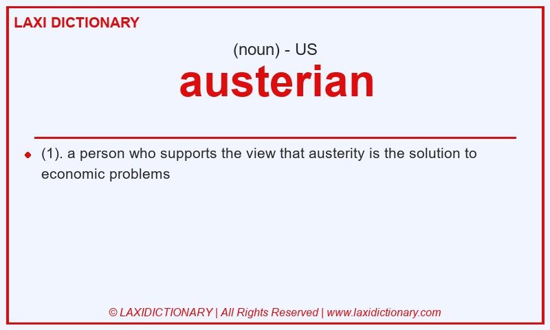 Definition austerian in American English