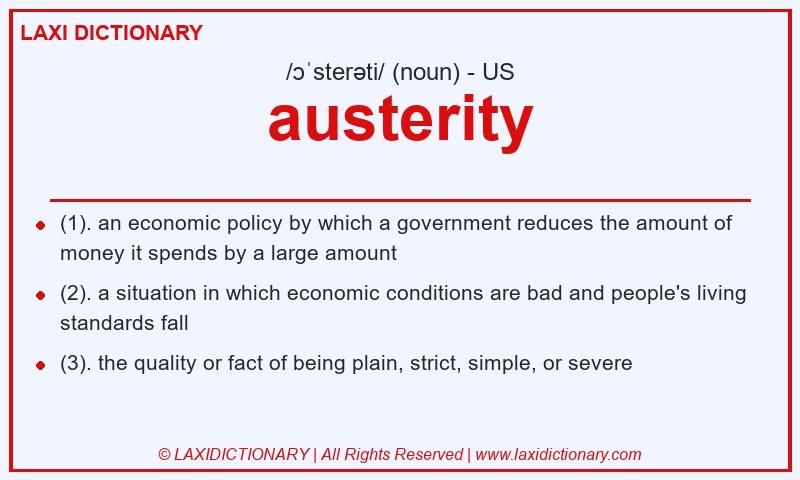 Definition austerity in American English