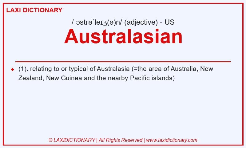 Definition Australasian in American English