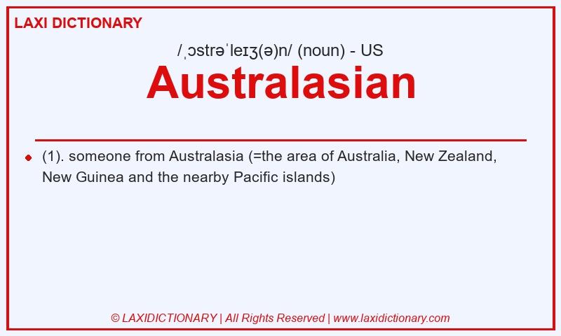 Definition Australasian in American English