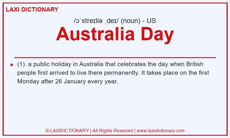 Definition Australia Day in American English