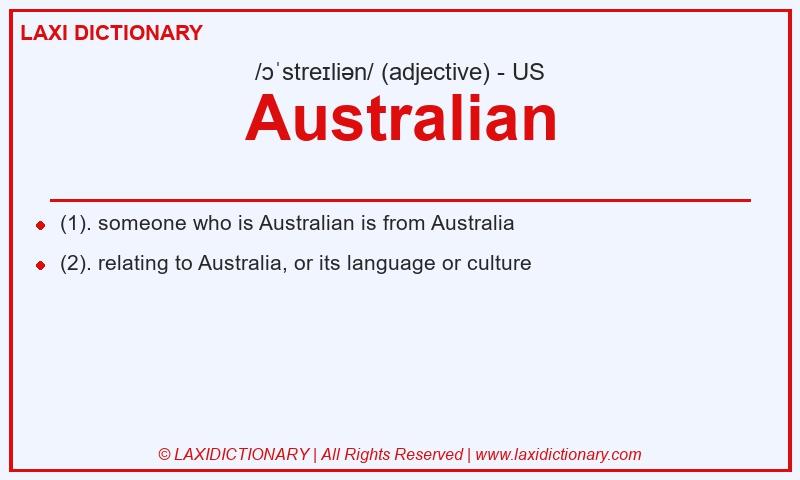 Definition Australian in American English
