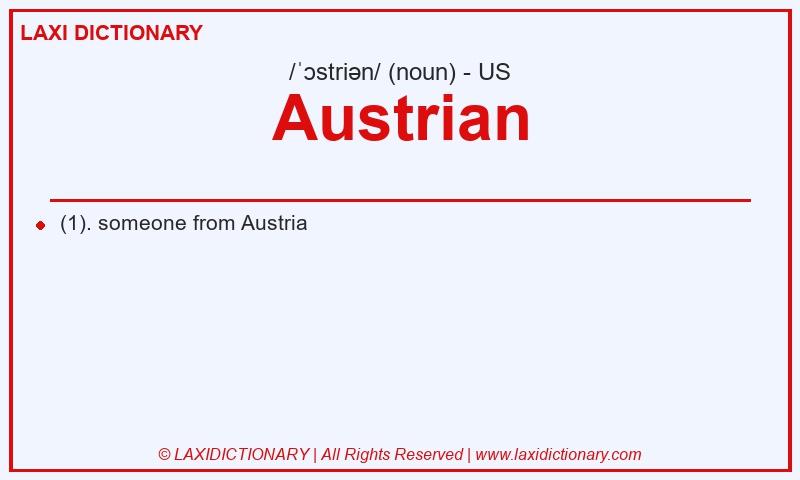 Definition Austrian in American English