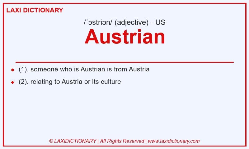 Definition Austrian in American English