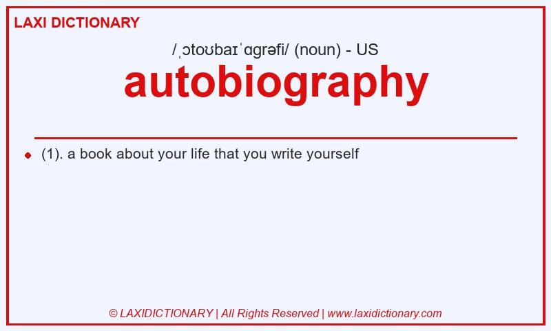 Definition autobiography in American English