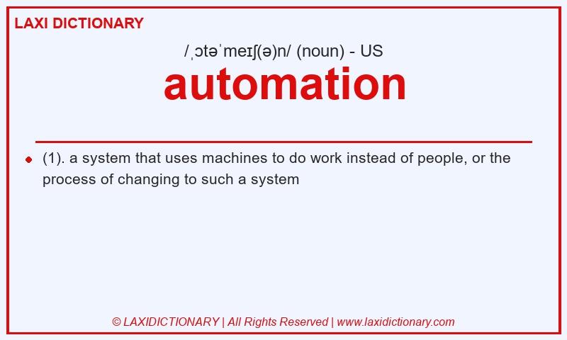 Definition automation in American English
