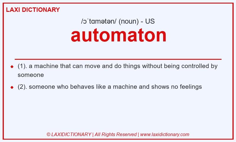 Definition automaton in American English